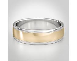 Test Men's Beveled Edge Wedding Band With Center Line Accent in Rose Gold (6mm)