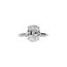 DBK Classic Solitaire Setting For Oval Center With Diamond Basket & Bridge In White Gold