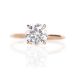 DBK Classic Solitaire Setting With Diamond Basket & Bridge In Rose Gold