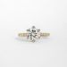 6 Prong Tulip Solitaire Setting With Diamonds On Prongs & Along The Band in 14k Two-Tone