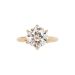 6 Prong Tulip Solitaire Setting With Diamond Bridge In Yellow Gold