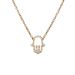 Open Hand Diamond Hamsa Necklace - Medium