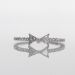 Petite Bow Tie Ring With A Micro-Pavé Band in White Gold