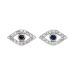 Petite Diamond & Blue Sapphire Evil Eye Studs